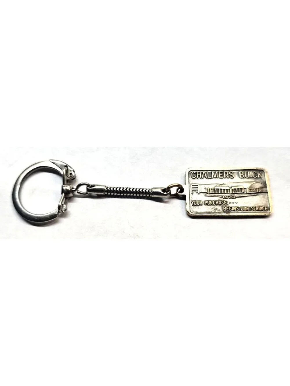 Chalmers Buick Motor Co Keychain 1945/1970 Vintage Metal Collectible HTF